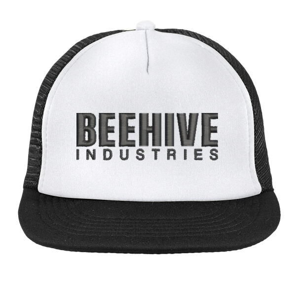 Beehive Embroidered - Flat Bill Snapback Trucker Cap  Thumbnail