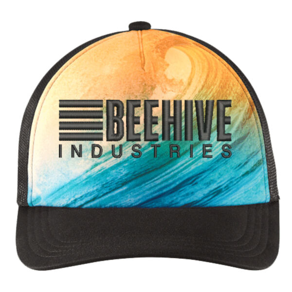 Beehive Embroidered - Photo Real Snapback Trucker Cap Thumbnail